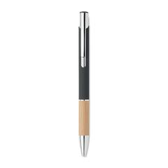 Vue Stylo en aluminium encre bleue - Sparta de couleur noir| Krokrodeal