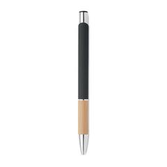 Vue Stylo en aluminium encre bleue - Sparta de couleur noir| Krokrodeal