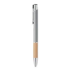 Vue Stylo en aluminium encre bleue - Sparta de couleur gris| Krokrodeal