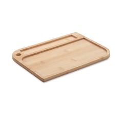 Vue Plateau repas en bambou - Leata de couleur marron| Krokrodeal