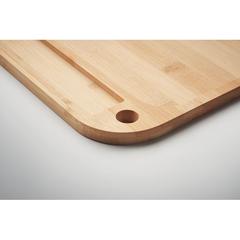 Vue Plateau repas en bambou - Leata de couleur marron| Krokrodeal