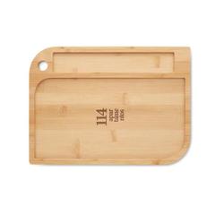 Vue Plateau repas en bambou - Leata de couleur marron| Krokrodeal
