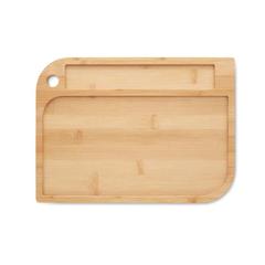 Vue Plateau repas en bambou - Leata de couleur marron| Krokrodeal