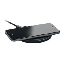 Vue Chargeur sans fil 15W recyclé - Alfa de couleur noir| Krokrodeal