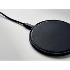 Vue Chargeur sans fil 15W recyclé - Alfa de couleur noir| Krokrodeal