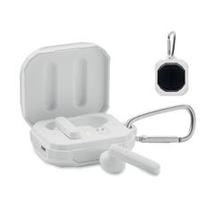 Vue Ecouteurs TWS - Aronos de couleur blanc| Krokrodeal