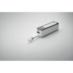 Vue Powerbank 5000 mAh avec COB - Powlight de couleur blanc| Krokrodeal