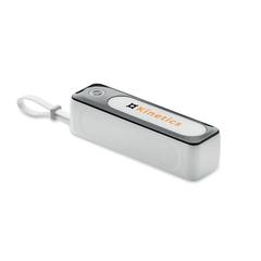 Vue Powerbank 5000 mAh avec COB - Powlight de couleur blanc| Krokrodeal