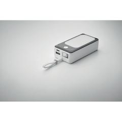 Vue Powerbank de 10000 mAh avec COB - Powlight + de couleur blanc| Krokrodeal