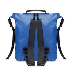 Vue Sac à dos enroulable étanche - Scubaroll de couleur bleu| Krokrodeal