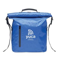Vue Sac à dos enroulable étanche - Scubaroll de couleur bleu| Krokrodeal