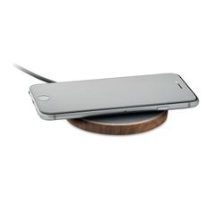 Vue Chargeur sans fil en acacia 15W - Acawai de couleur noir| Krokrodeal