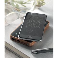 Vue Powerbank sans fil 4000 mAh - Acapow de couleur noir| Krokrodeal