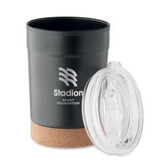 Vue Gobelet double paroi 300ml - Nomu de couleur noir| Krokrodeal