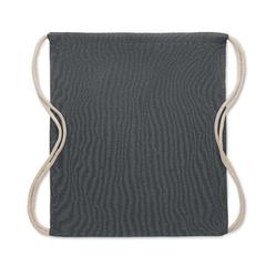 Vue Sac en coton recyclé 140 gr/m - Mujika de couleur noir| Krokrodeal