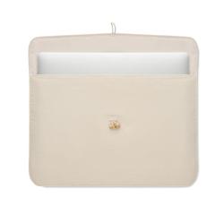 Vue Pochette 15 pouces en coton - Cotin de couleur marron| Krokrodeal