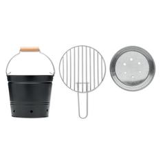 Vue Barbecue seau portable - Bbqtray de couleur noir| Krokrodeal