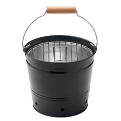 Vue Barbecue seau portable - Bbqtray de couleur noir| Krokrodeal