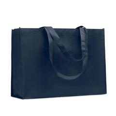 Vue Sac shopping en RPET non tissé - Kaimono de couleur bleu| Krokrodeal