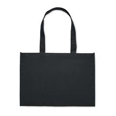 Vue Sac shopping en RPET non tissé - Kaimono de couleur noir| Krokrodeal