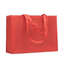 Vue Sac shopping en RPET non tissé - Kaimono de couleur rouge| Krokrodeal