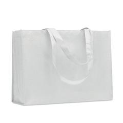 Vue Sac shopping en RPET non tissé - Kaimono de couleur blanc| Krokrodeal