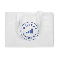 Vue Sac shopping en RPET non tissé - Kaimono de couleur blanc| Krokrodeal