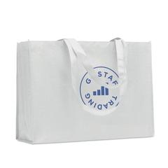 Vue Sac shopping en RPET non tissé - Kaimono de couleur blanc| Krokrodeal