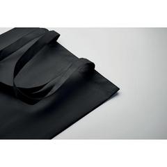Vue Sac shopping en RPET non tissé - Kaimani de couleur noir| Krokrodeal