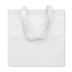 Vue Sac shopping en RPET non tissé - Kaimani de couleur blanc| Krokrodeal