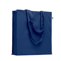 Vue Sac shopping en coton bio - Bente colour de couleur bleu| Krokrodeal