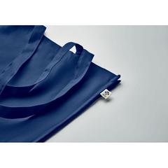 Vue Sac shopping en coton bio - Bente colour de couleur bleu| Krokrodeal