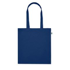 Vue Sac shopping en coton bio - Bente colour de couleur bleu| Krokrodeal