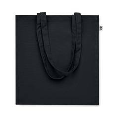 Vue Sac shopping en coton bio - Bente colour de couleur noir| Krokrodeal