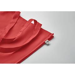 Vue Sac shopping en coton bio - Bente colour de couleur rouge| Krokrodeal