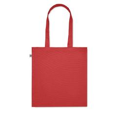 Vue Sac shopping en coton bio - Bente colour de couleur rouge| Krokrodeal