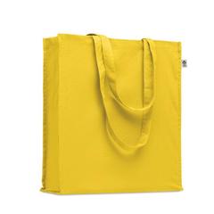 Vue Sac shopping en coton bio - Bente colour de couleur jaune| Krokrodeal