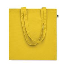 Vue Sac shopping en coton bio - Bente colour de couleur jaune| Krokrodeal
