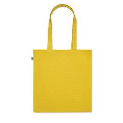 Vue Sac shopping en coton bio - Bente colour de couleur jaune| Krokrodeal