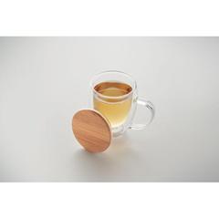 Vue Mug en verre double paroi 350ml - Tirol de couleur blanc| Krokrodeal