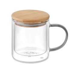 Vue Mug en verre double paroi 300ml - Farbi de couleur gris| Krokrodeal