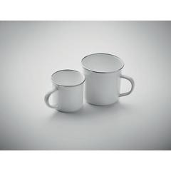 Vue Mug en émail pour sublimation - Plateado s de couleur blanc| Krokrodeal