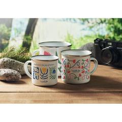 Vue Mug en émail pour sublimation - Plateado s de couleur blanc| Krokrodeal
