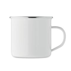 Vue Mug en émail pour sublimation - Plateado l de couleur blanc| Krokrodeal