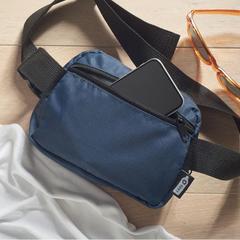 Vue Sac banane en polyester 300D - Toshi de couleur bleu| Krokrodeal