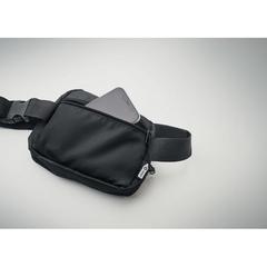 Vue Sac banane en polyester 300D - Toshi de couleur noir| Krokrodeal