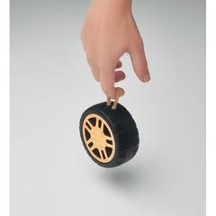 Vue Haut-parleur sans fil en roue - Matic de couleur marron| Krokrodeal