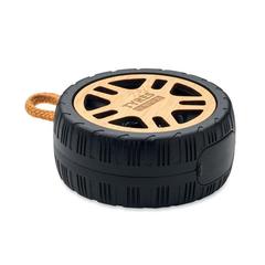 Vue Haut-parleur sans fil en roue - Matic de couleur marron| Krokrodeal