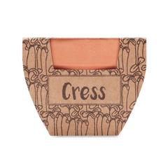 Vue Pot avec graines de cresson - Cress pot de couleur marron| Krokrodeal