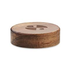 Vue Chargeur sans fil en acacia - Acaless de couleur marron| Krokrodeal